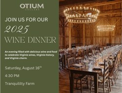 Wine Dinner on August 16th, 2025